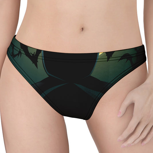 Halloween Vampire Silhouette Print Women's Thong