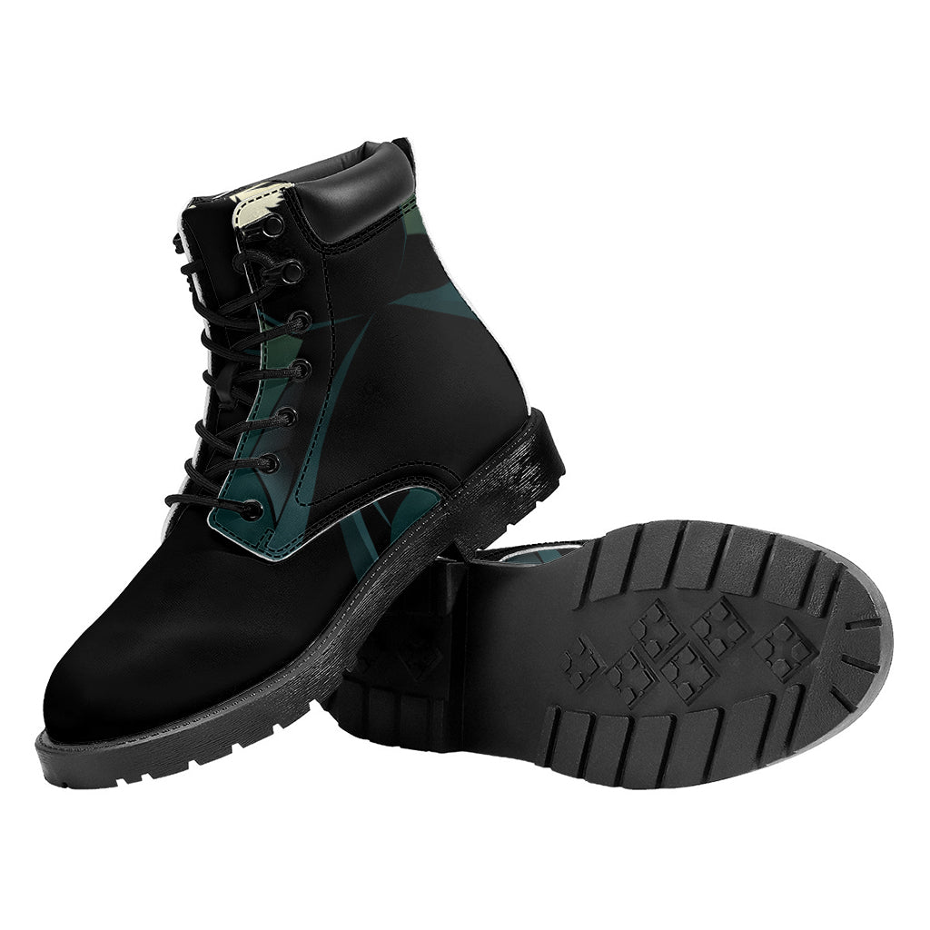Halloween Vampire Silhouette Print Work Boots