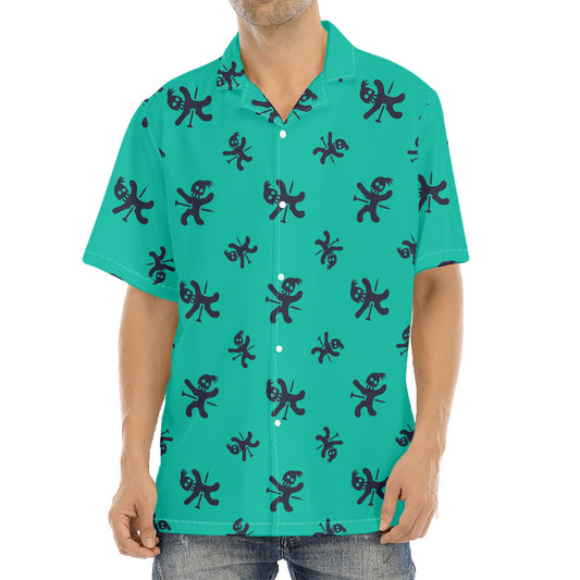 Halloween Voodoo Doll Pattern Print Aloha Shirt