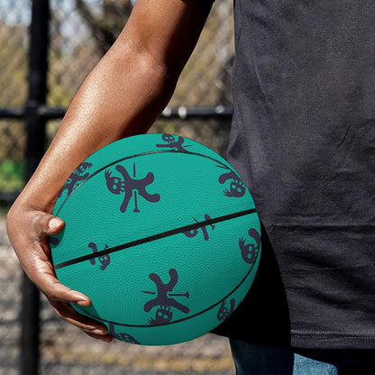 Halloween Voodoo Doll Pattern Print Basketball
