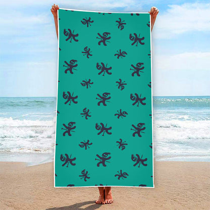 Halloween Voodoo Doll Pattern Print Beach Towel