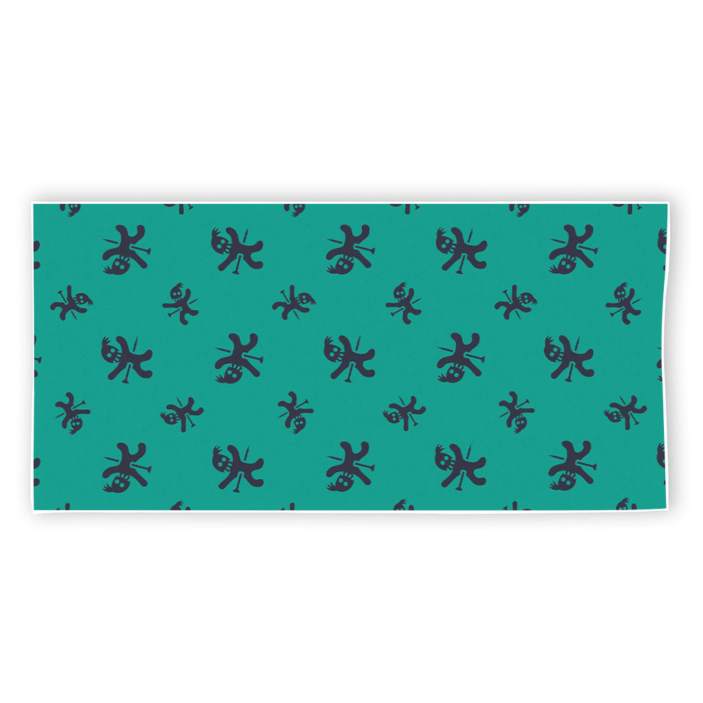 Halloween Voodoo Doll Pattern Print Beach Towel