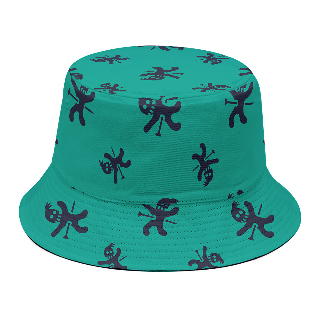 Halloween Voodoo Doll Pattern Print Bucket Hat