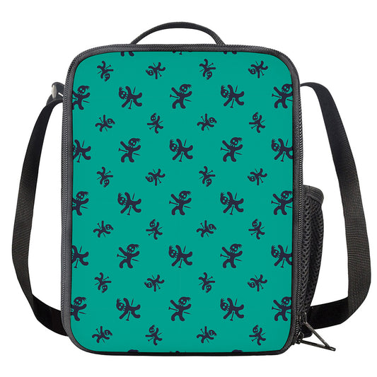 Halloween Voodoo Doll Pattern Print Crossbody Lunch Bag