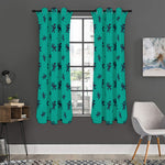 Halloween Voodoo Doll Pattern Print Curtain