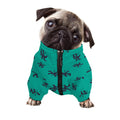 Halloween Voodoo Doll Pattern Print Dog Zip Up Jacket