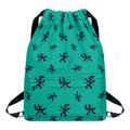 Halloween Voodoo Doll Pattern Print Drawstring Backpack