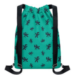 Halloween Voodoo Doll Pattern Print Drawstring Backpack