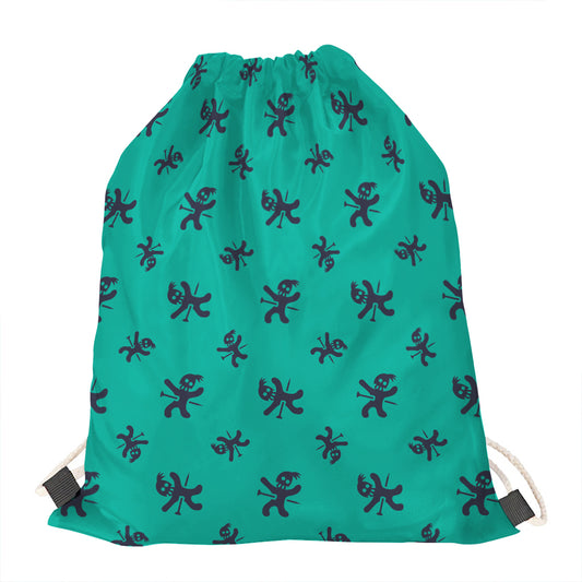 Halloween Voodoo Doll Pattern Print Drawstring Bag