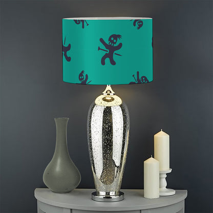 Halloween Voodoo Doll Pattern Print Drum Lamp Shade