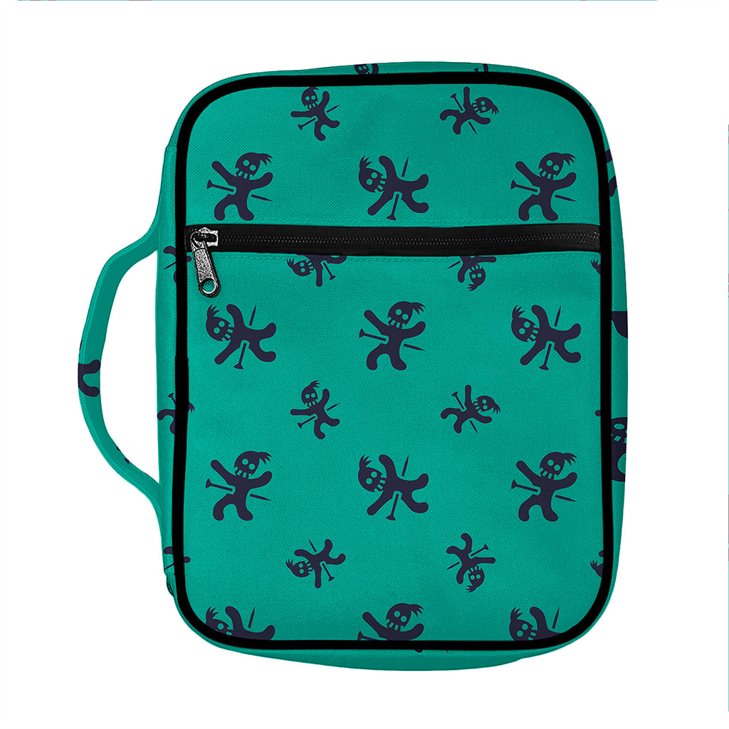 Halloween Voodoo Doll Pattern Print Front Pocket Bible Bag