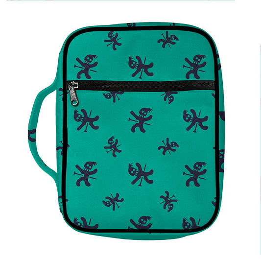 Halloween Voodoo Doll Pattern Print Front Pocket Bible Bag
