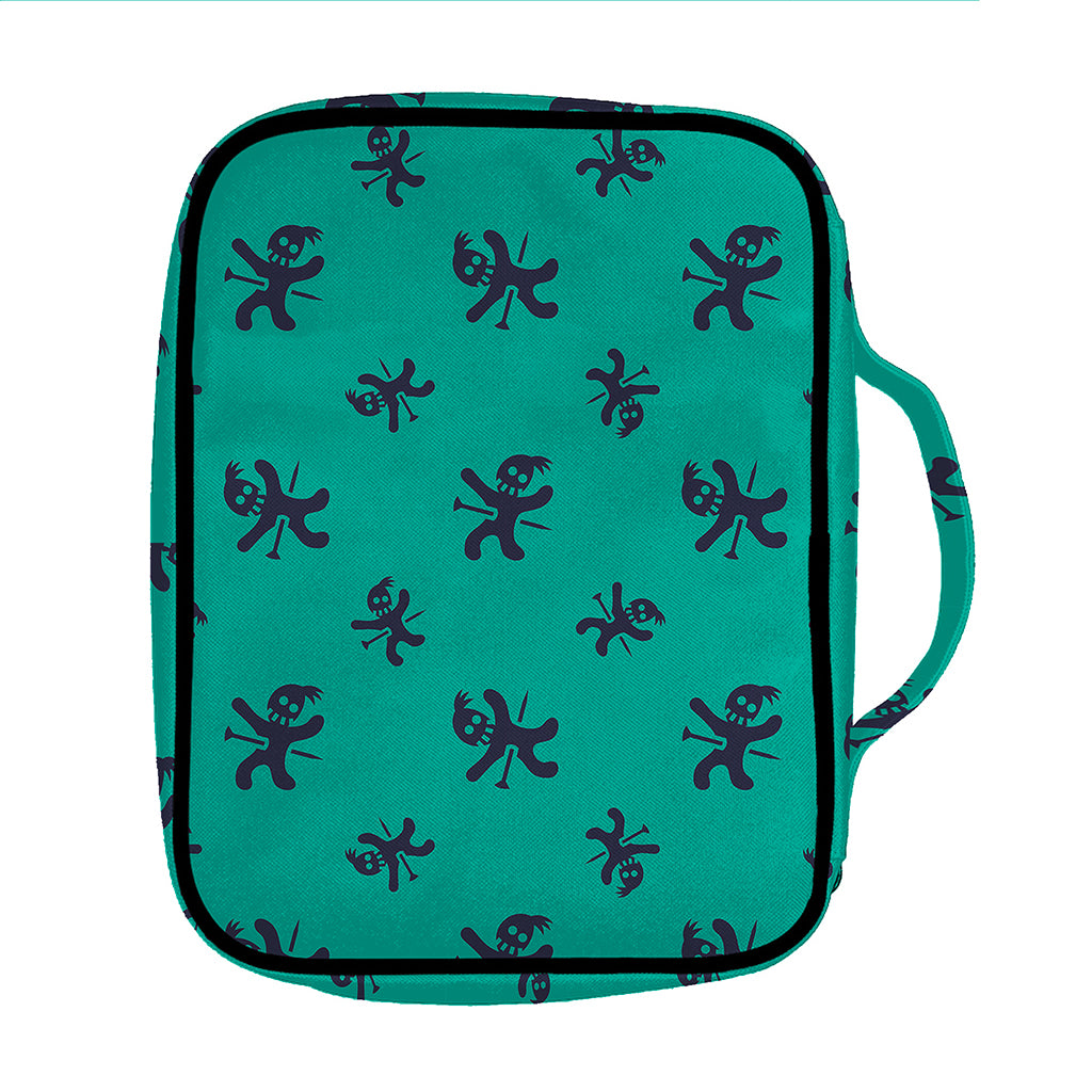 Halloween Voodoo Doll Pattern Print Front Pocket Bible Bag
