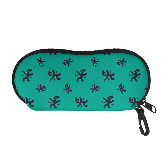 Halloween Voodoo Doll Pattern Print Glasses Case