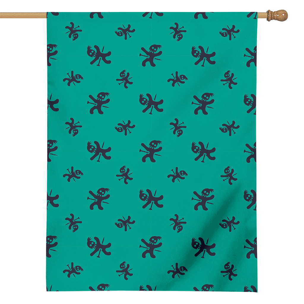 Halloween Voodoo Doll Pattern Print House Flag