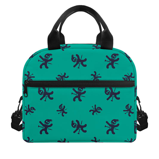 Halloween Voodoo Doll Pattern Print Insulated Lunch Bag
