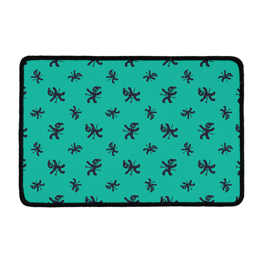 Halloween Voodoo Doll Pattern Print Kitchen Mat