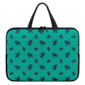Halloween Voodoo Doll Pattern Print Laptop Sleeve With Handle
