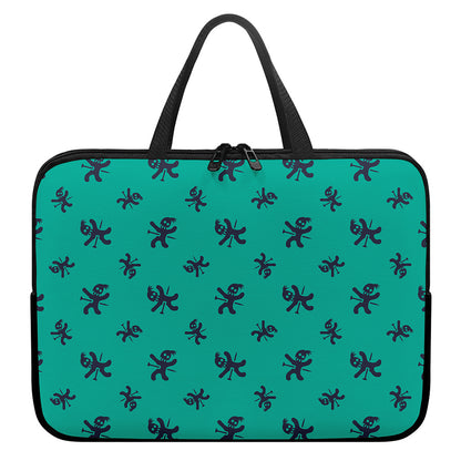 Halloween Voodoo Doll Pattern Print Laptop Sleeve With Handle