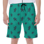 Halloween Voodoo Doll Pattern Print Men's Beach Shorts