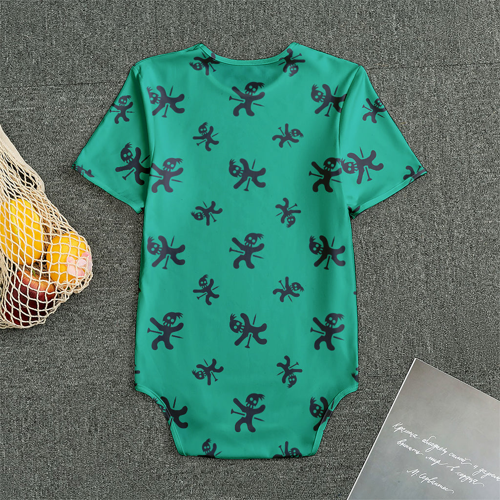 Halloween Voodoo Doll Pattern Print Men's Bodysuit