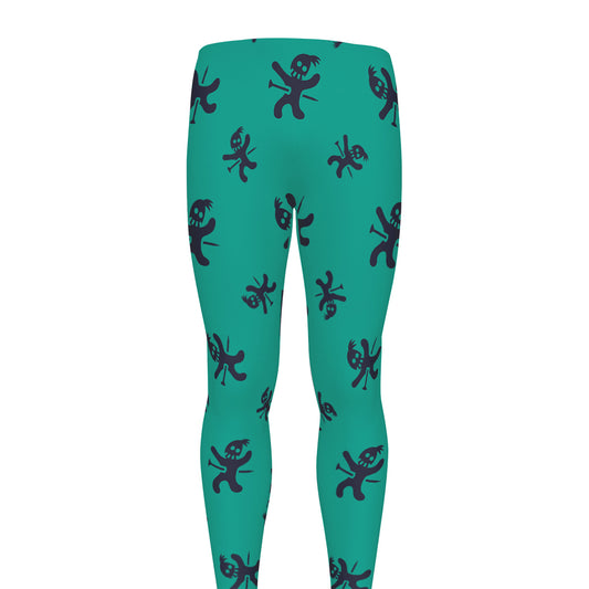 Halloween Voodoo Doll Pattern Print Men's leggings
