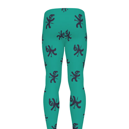 Halloween Voodoo Doll Pattern Print Men's leggings