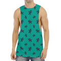 Halloween Voodoo Doll Pattern Print Men's Muscle Tank Top