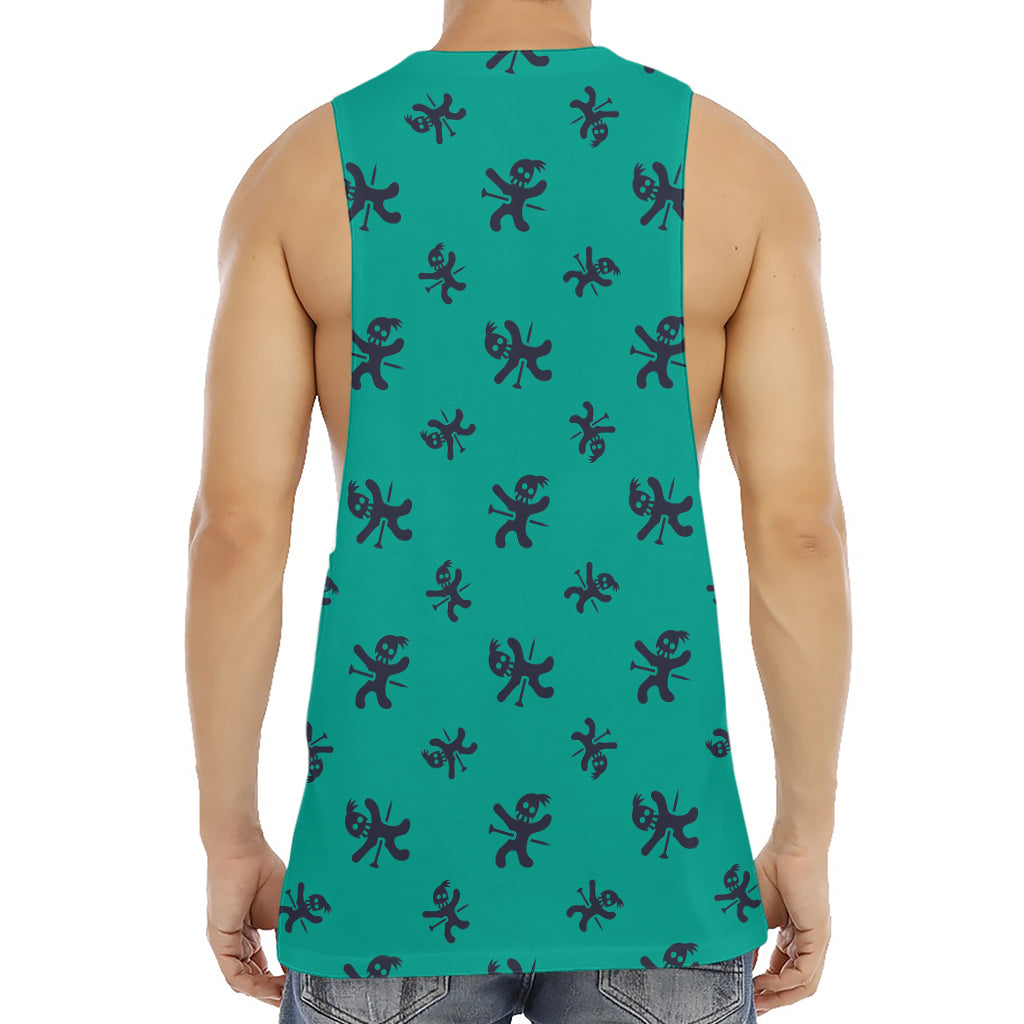 Halloween Voodoo Doll Pattern Print Men's Muscle Tank Top