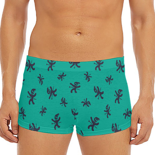 Halloween Voodoo Doll Pattern Print Men's Short Boxer Briefs