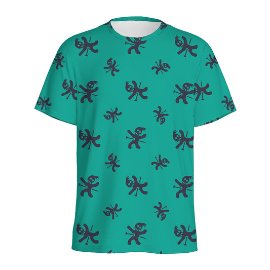 Halloween Voodoo Doll Pattern Print Men's Sports T-Shirt