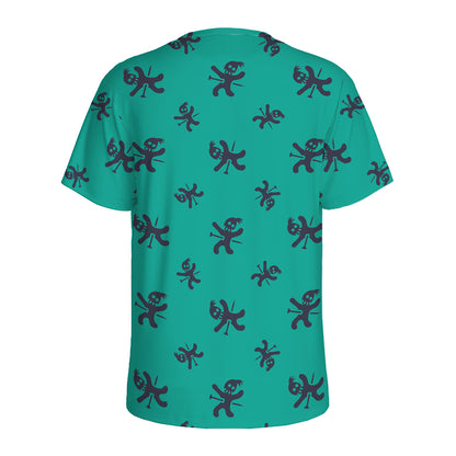 Halloween Voodoo Doll Pattern Print Men's Sports T-Shirt