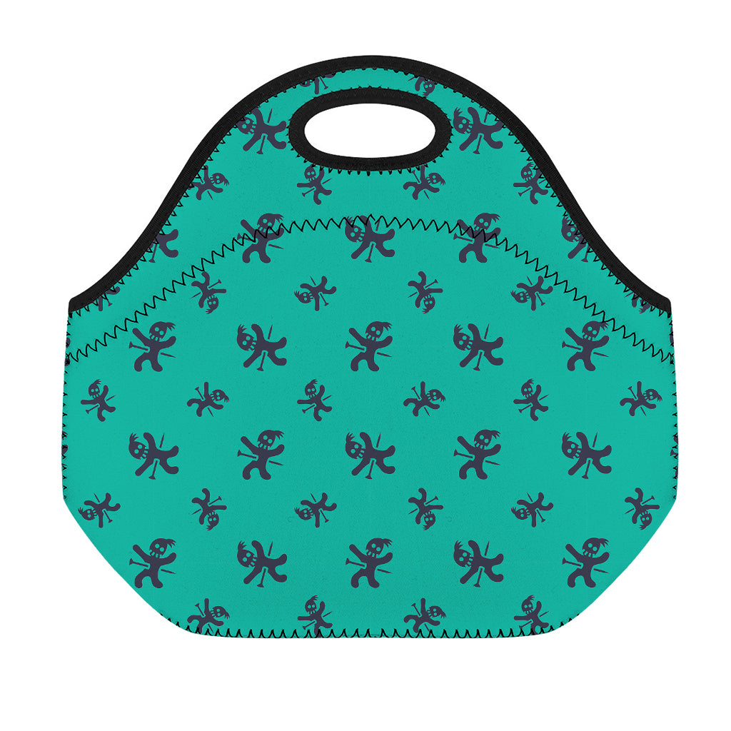 Halloween Voodoo Doll Pattern Print Neoprene Lunch Bag