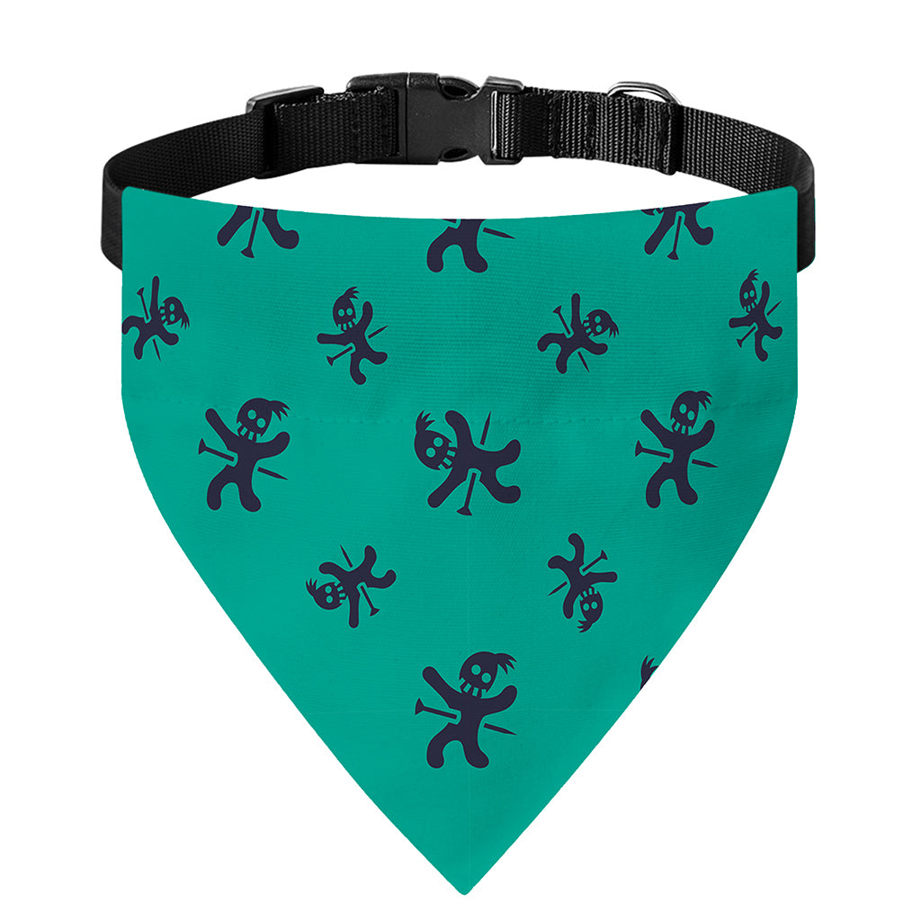 Halloween Voodoo Doll Pattern Print Over The Collar Dog Bandana