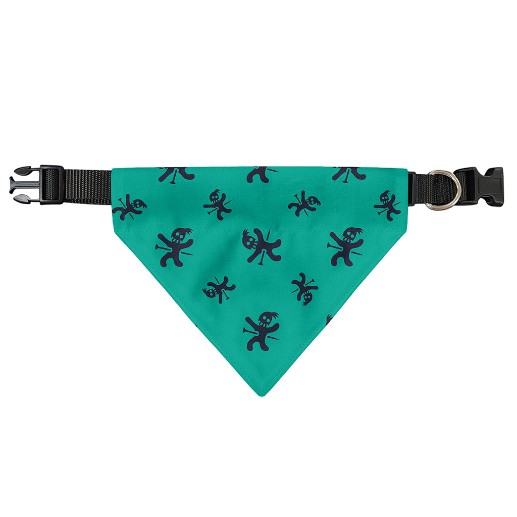 Halloween Voodoo Doll Pattern Print Over The Collar Dog Bandana