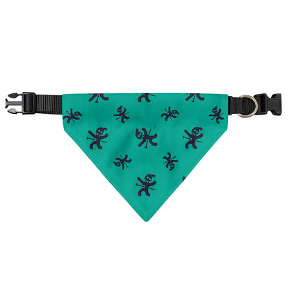 Halloween Voodoo Doll Pattern Print Over The Collar Dog Bandana