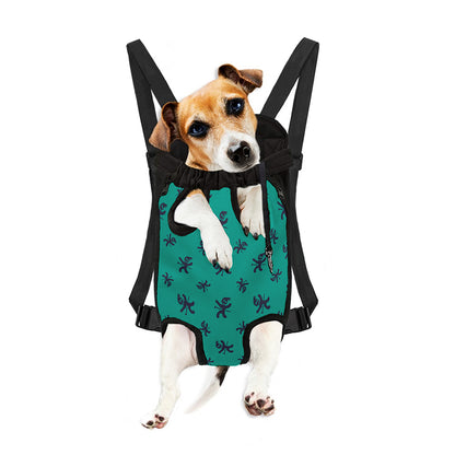 Halloween Voodoo Doll Pattern Print Pet Carrier Backpack