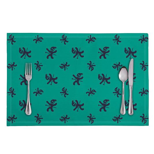 Halloween Voodoo Doll Pattern Print Placemat