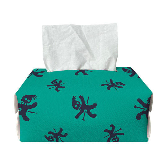 Halloween Voodoo Doll Pattern Print Rectangle Tissue Box Cover