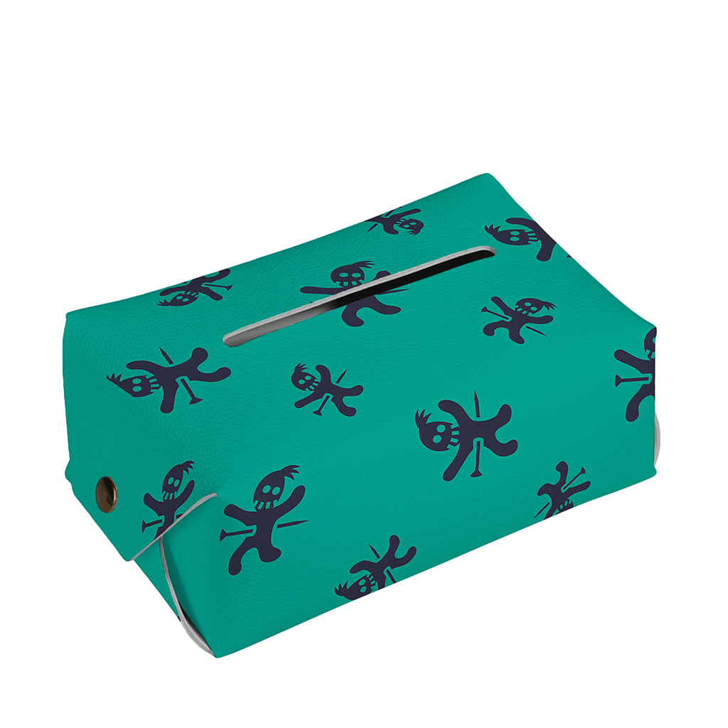 Halloween Voodoo Doll Pattern Print Rectangle Tissue Box Cover