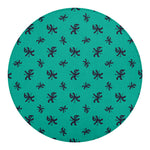 Halloween Voodoo Doll Pattern Print Round Blanket