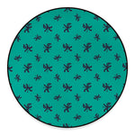 Halloween Voodoo Doll Pattern Print Round Floor Mat