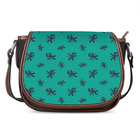 Halloween Voodoo Doll Pattern Print Saddle Bag