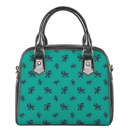 Halloween Voodoo Doll Pattern Print Shoulder Handbag
