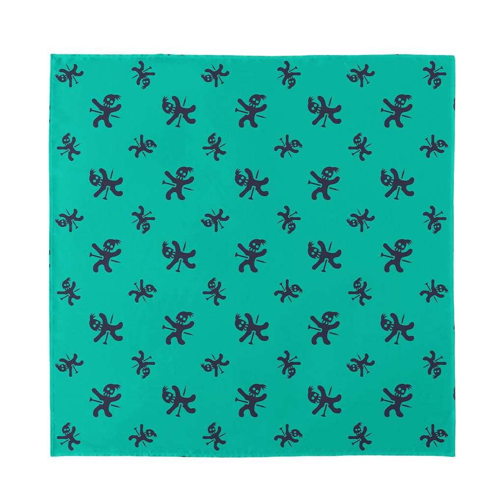Halloween Voodoo Doll Pattern Print Silk Bandana