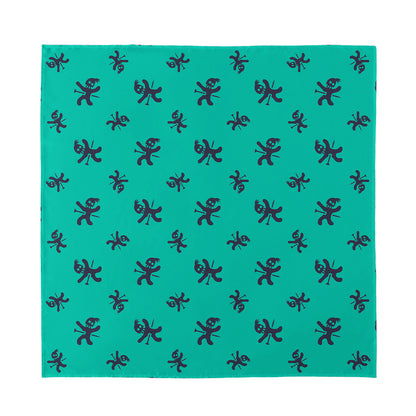 Halloween Voodoo Doll Pattern Print Silk Bandana