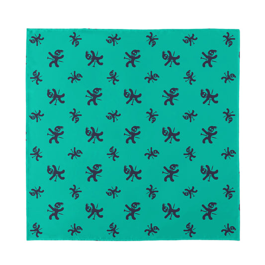 Halloween Voodoo Doll Pattern Print Silk Bandana