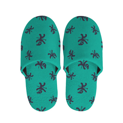 Halloween Voodoo Doll Pattern Print Slippers
