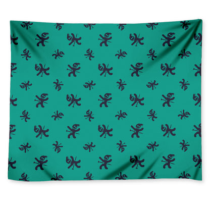 Halloween Voodoo Doll Pattern Print Tapestry