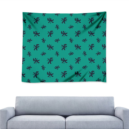 Halloween Voodoo Doll Pattern Print Tapestry